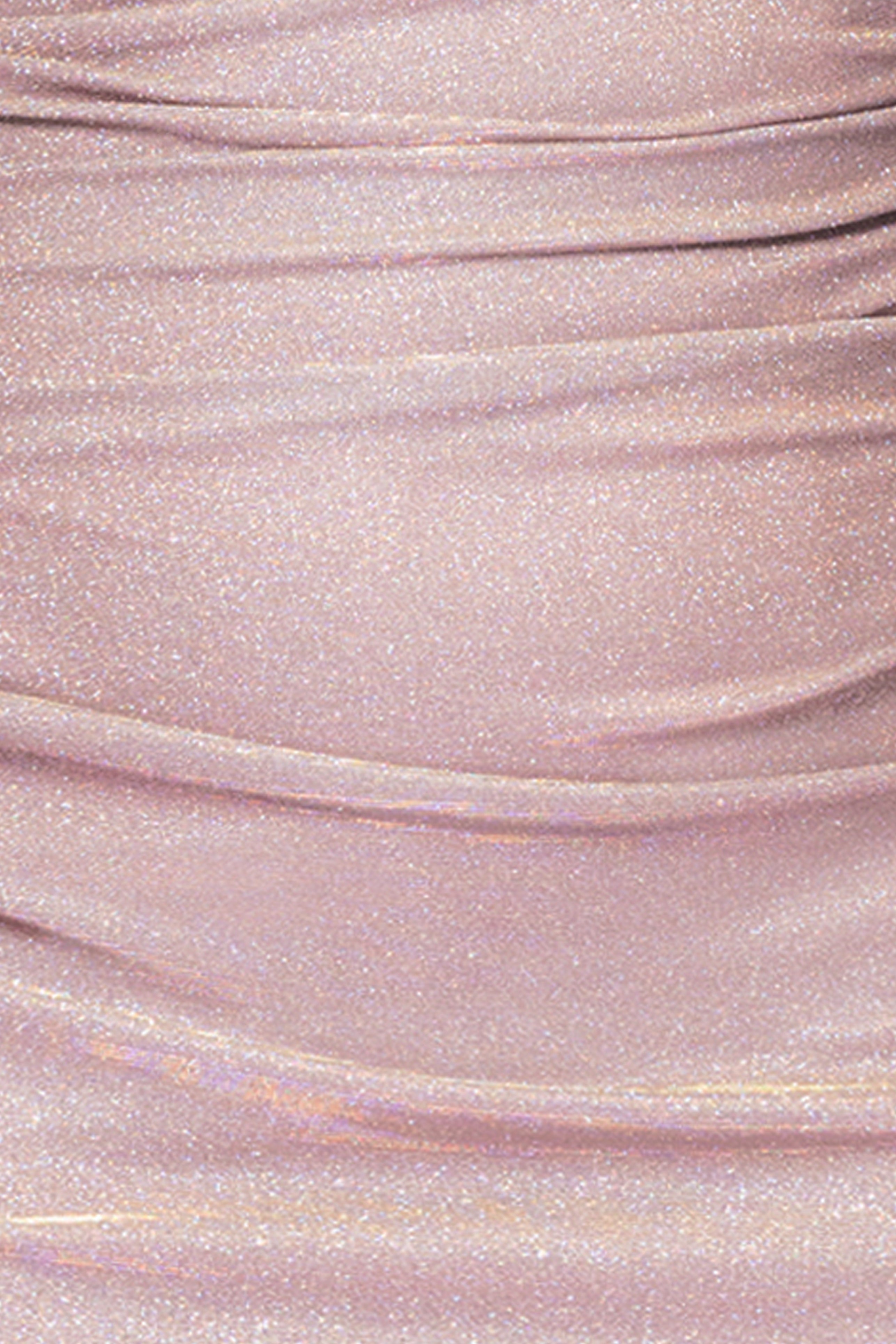 "Gracie" Galaxy Knit Glitter Draped Gown