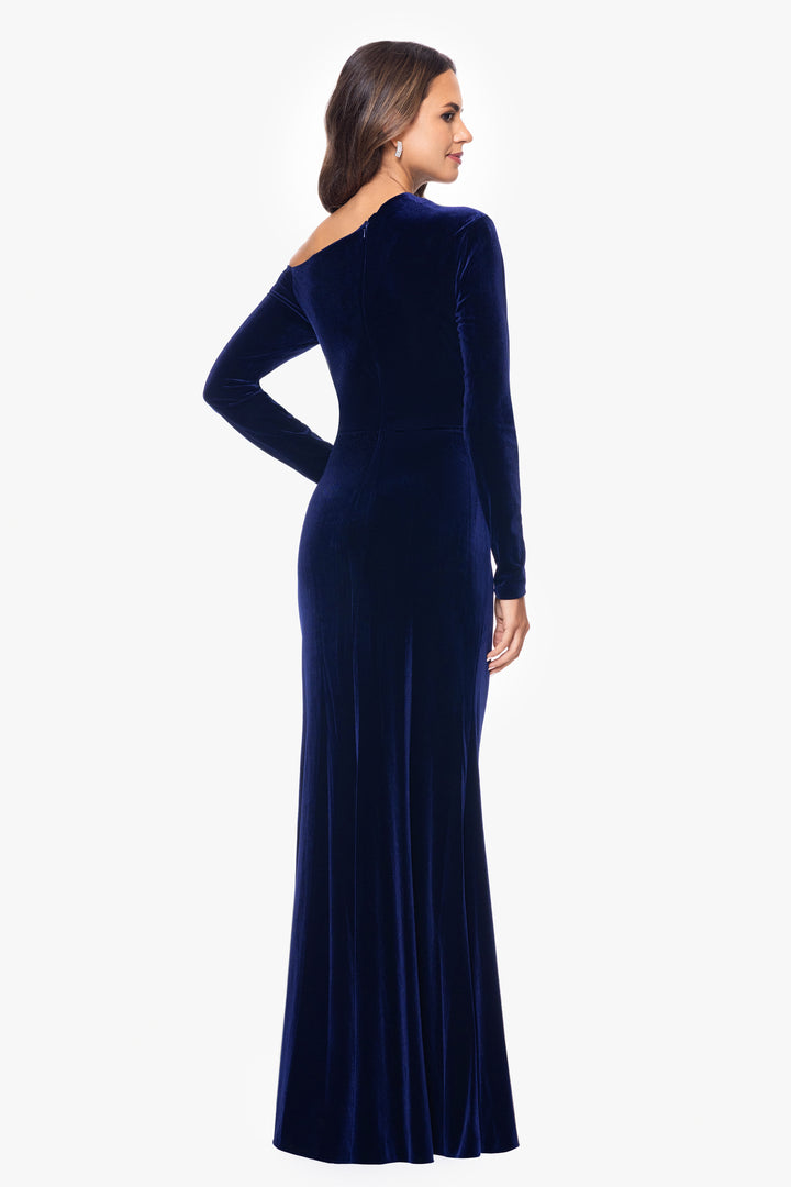 "Annette" Long Velvet Drop Shoulder Long Sleeve Dress