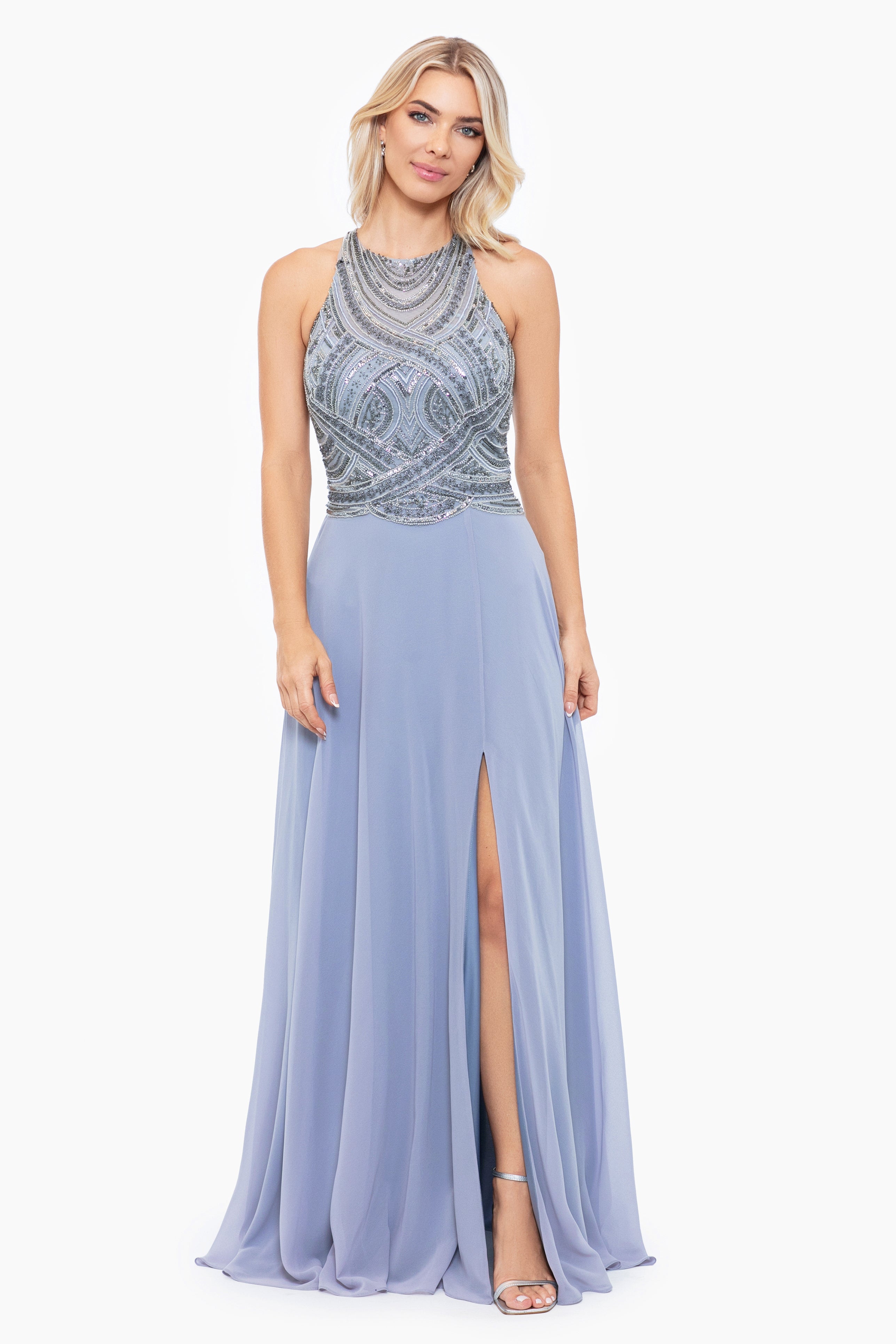 Halter Top Chiffon Dresses