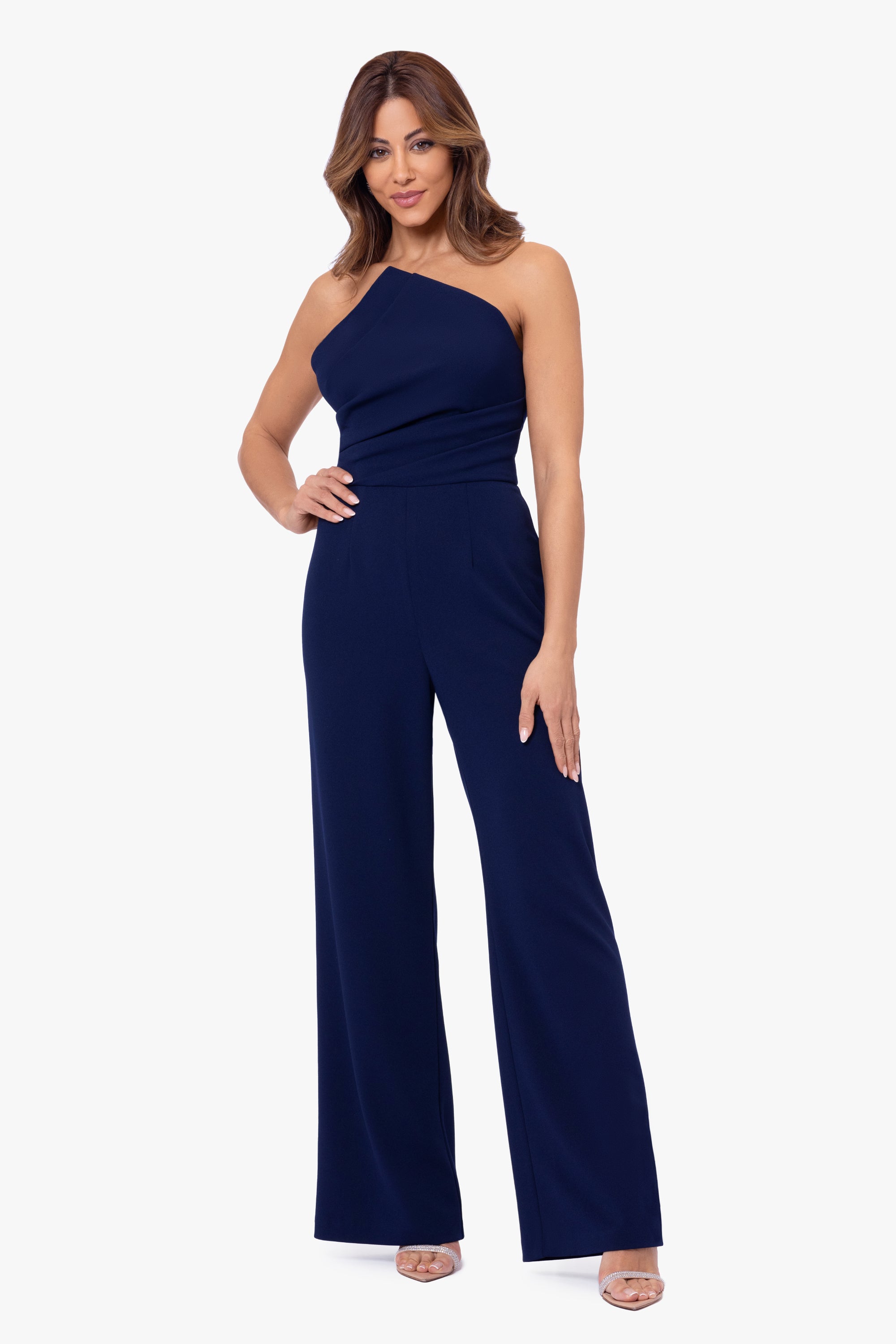 "Meredith" Sleeveless Scuba Crepe Jumpsuit