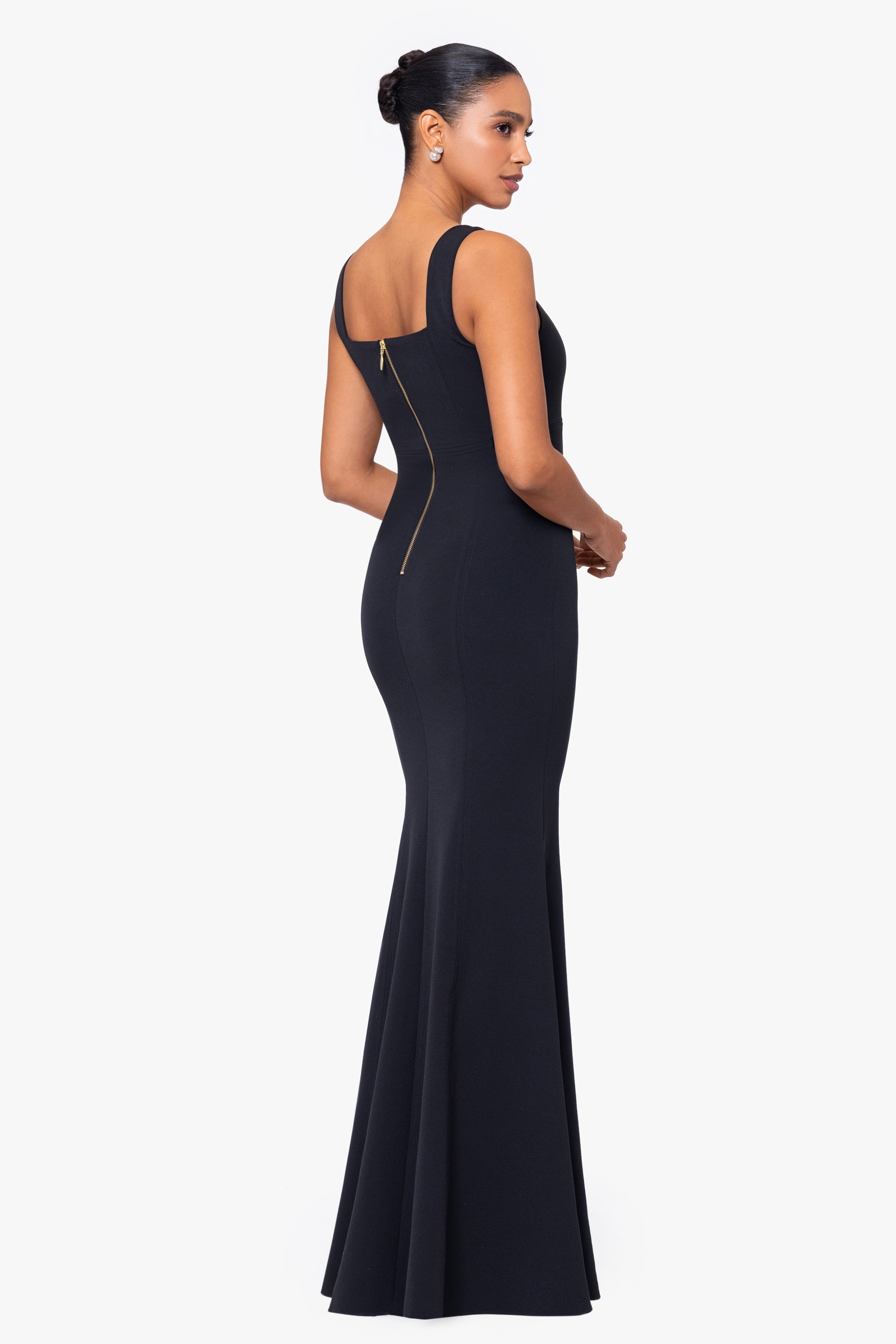 "Natasha" Long Square Neck Mermaid Dress