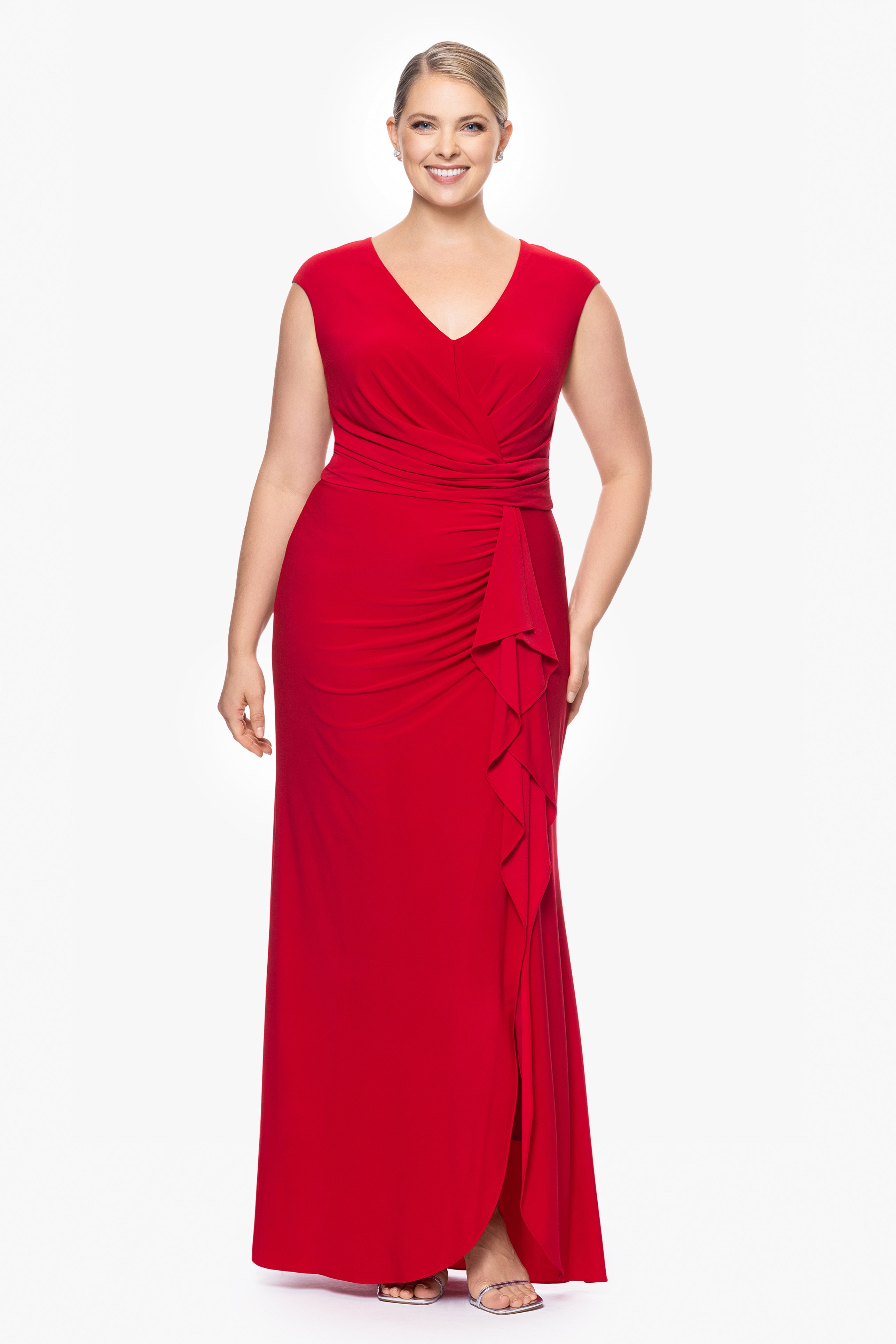 Jersey knit maxi dress plus size hot sale
