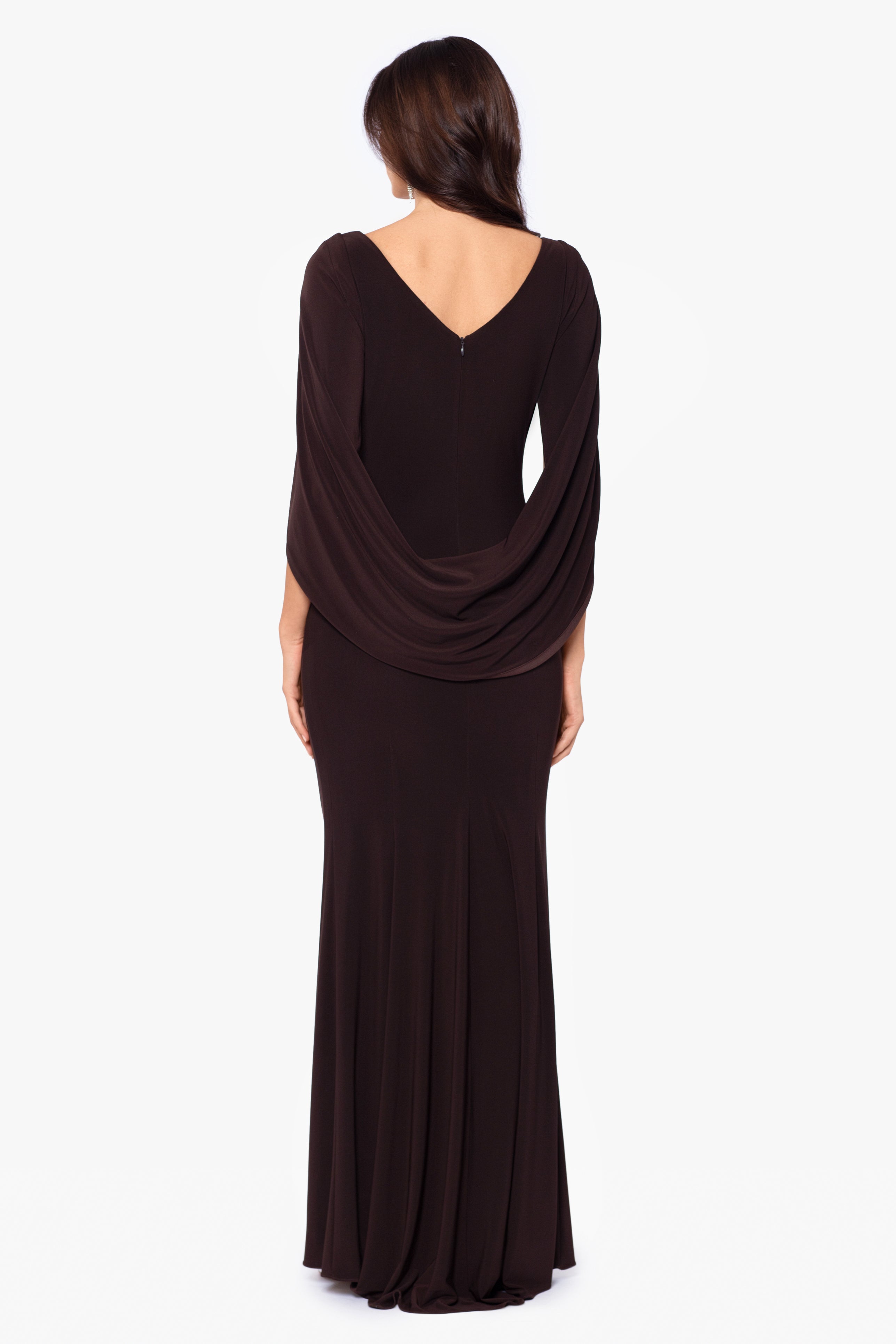 Draped cotton jersey gown
