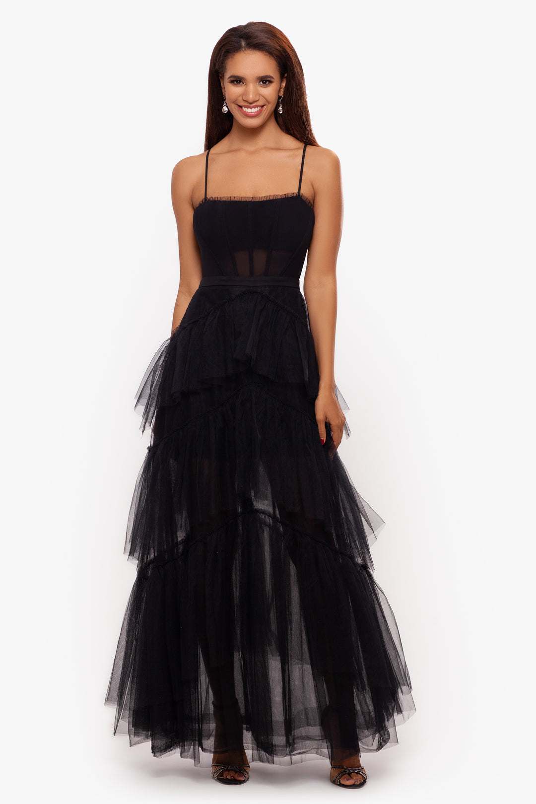 Jada Mesh Corset Dress (Black) – Bloom Haven