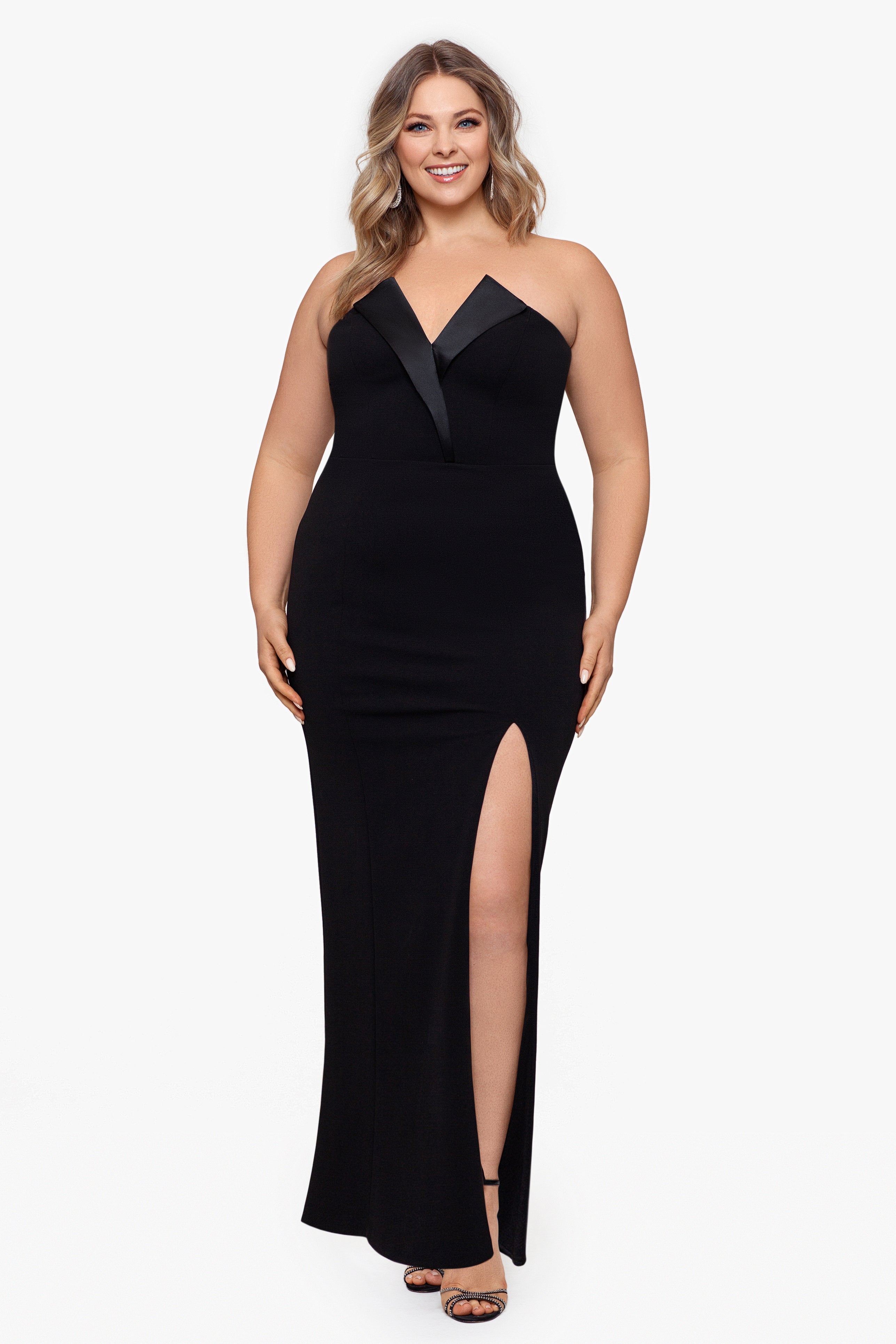 Betsy and adam store plus size gowns